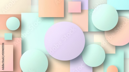 Geometric pastel backdrop with soft gradients of lavender and sky blue hues