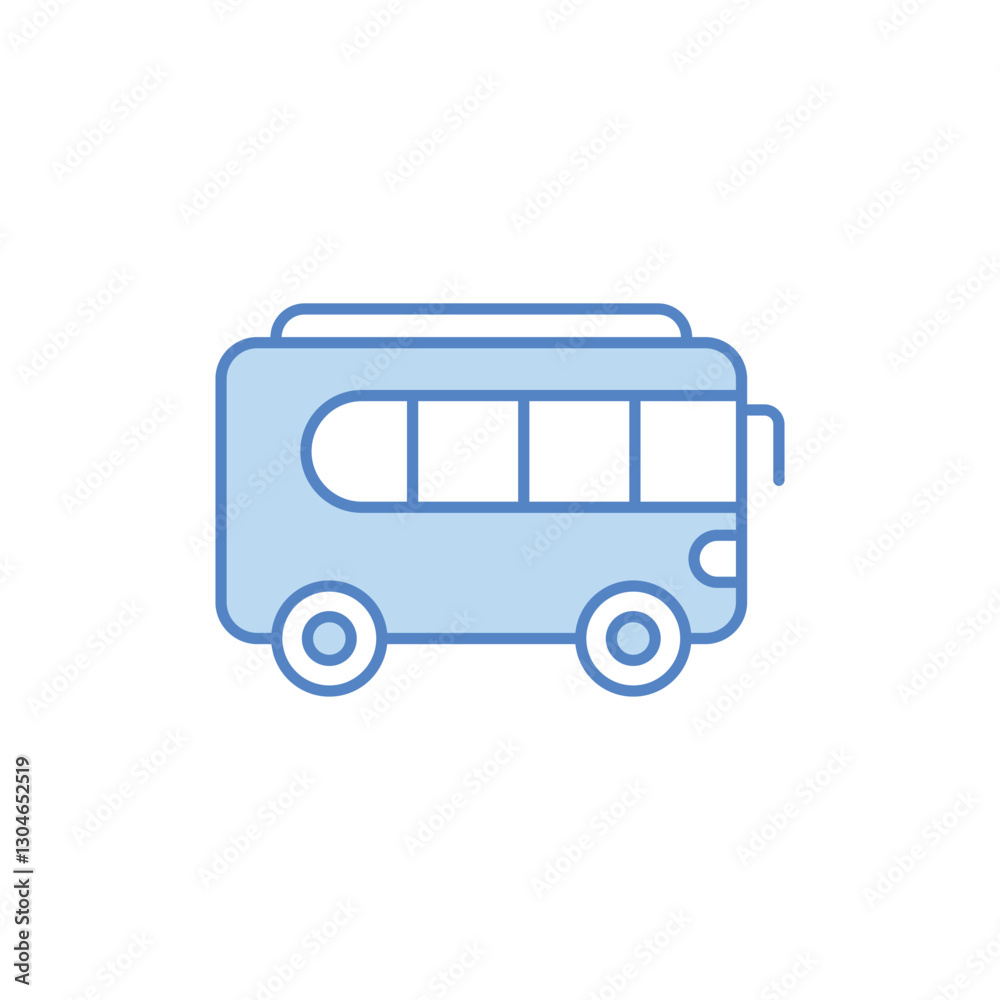 Toy Bus Vector icon Toy Bus Vector icon
