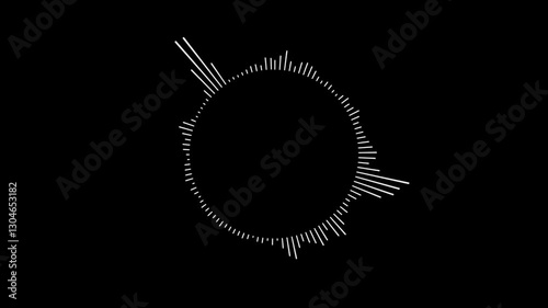 Abstract wave motion equalizer. Digital interface element. Seamless loop