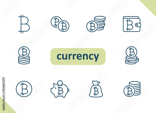 Cyptocurrency icons. Crypto currency, bitcoin, payment, money vector icon set