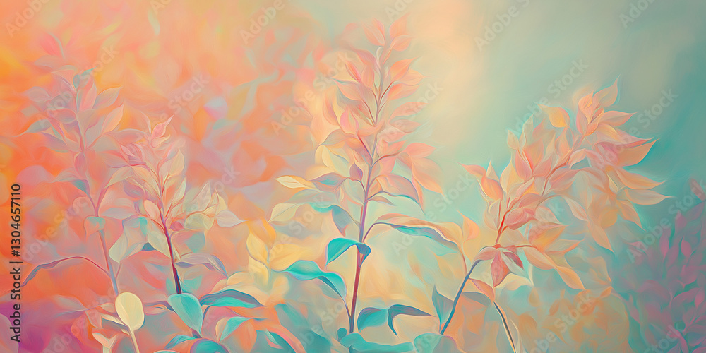 Colorful pastel flowers in a meadow, spring wildflowers, pastel background, ample copy space for text, for cosmetics, spa, perfume, beauty salon, florist shop.