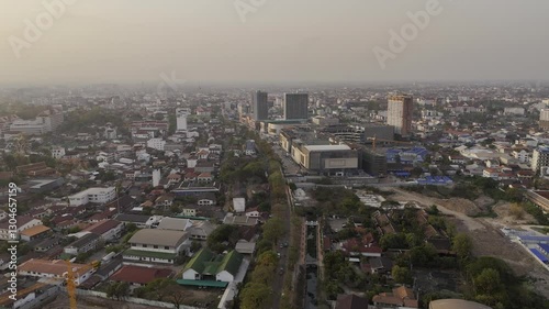 Wallpaper Mural aerial view of the city in Vientiane, Laos  Torontodigital.ca