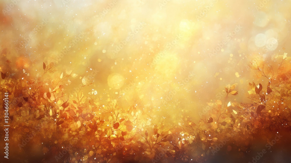 Fototapeta premium A high-contrast golden sunset backdrop with golden light streaks and pastel reflections