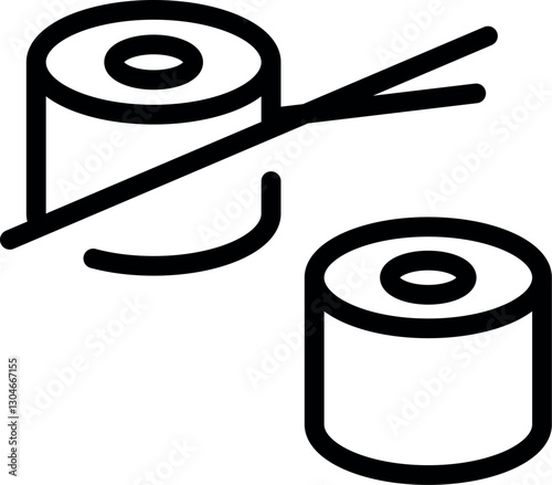 sushi icon isolated on white background