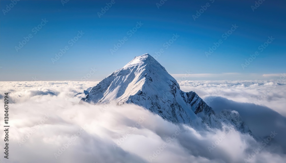 mountain peak above the clouds mountain peak above the clouds