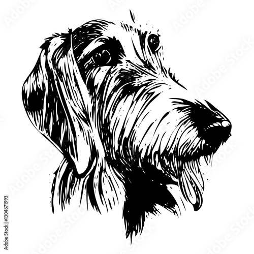 Outline of a dog for children's coloring
