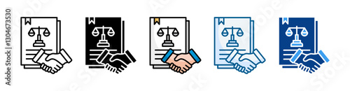 Agreement  Icon Set Multiple Style Collection