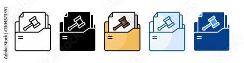 Archive  Icon Set Multiple Style Collection