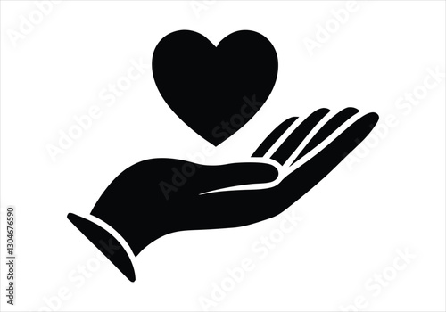 Hands Holding a Heart with Love and Care