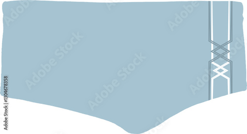 Elegant Men's Swimwear – Light Blue Swim Briefs with Minimalist Stripes