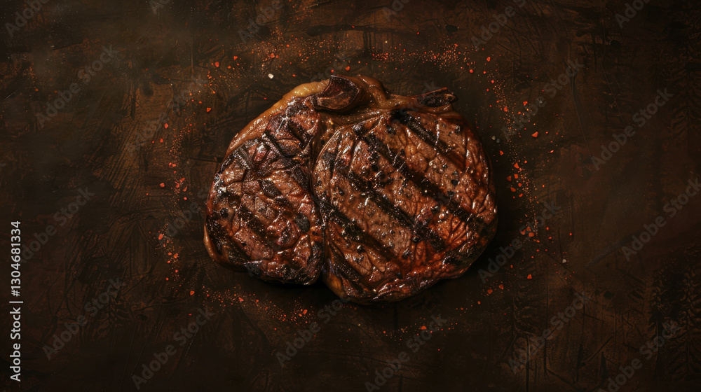 Naklejka premium grilled ribeye beef steak