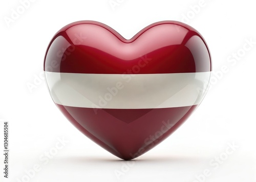 Free Download Latvian Heart, Latvia Flag Heart Image, Heart with Latvian Flag, Red and White Heart, Baltic Heart Design, Latvian Patriotic Heart - GFXLoad