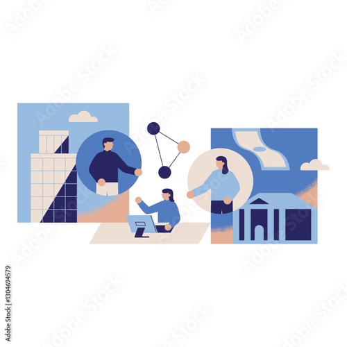 Flat Grainy Texture Business Corporate Company Brainstorming