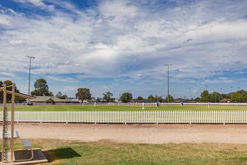 Local cricket match underway in regional New South Wales