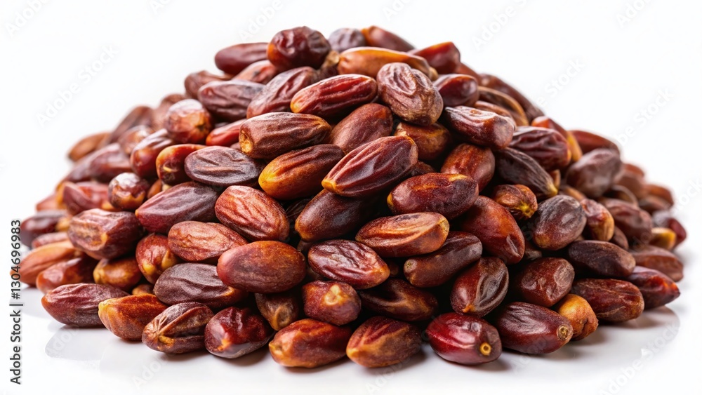 Fototapeta premium Organic Jojoba Seeds: Close-up of Raw, Unprocessed Simmondsia Chinensis Seeds for Beauty & Wellness Products