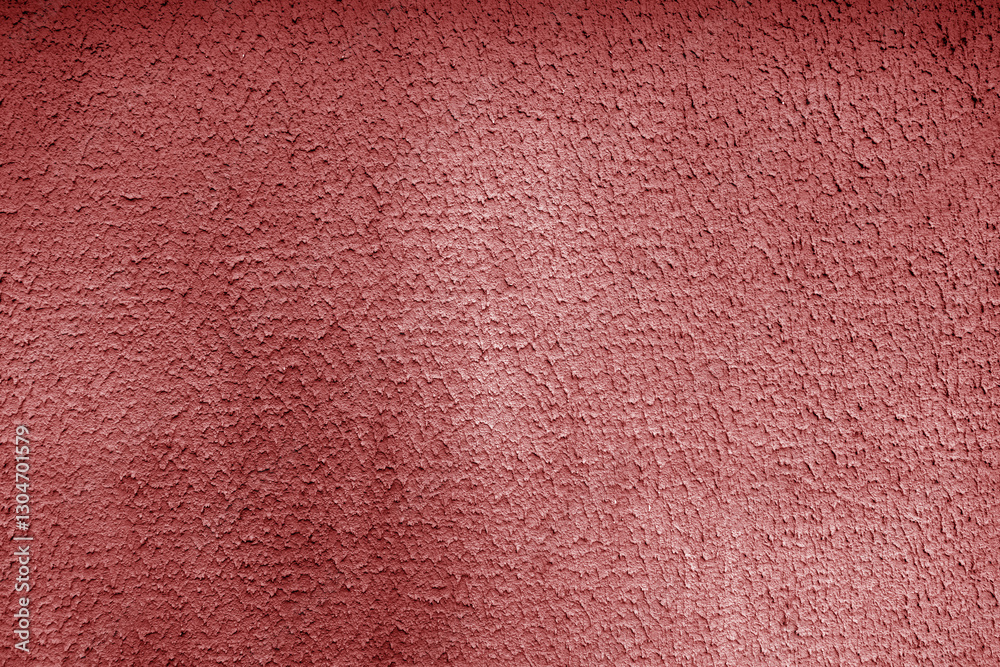 Red color plaster cement wall texture.