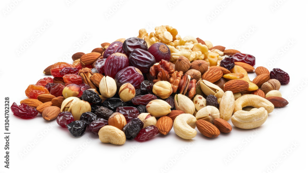 dried fruits and nuts isolated on white dried fruits and nuts isolated on white