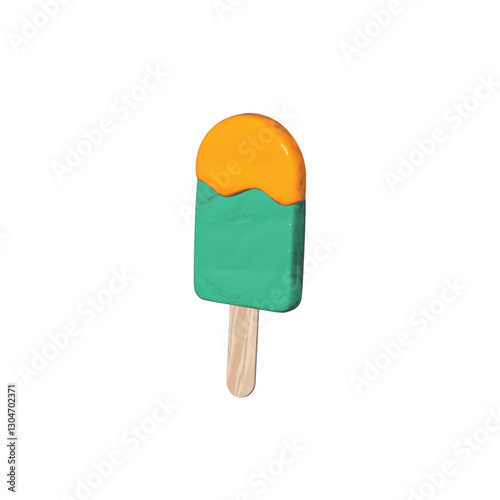 Ice cream 3d icon on isolated background