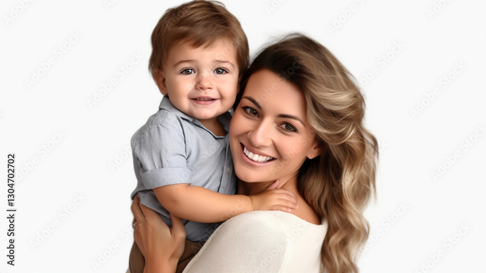 Photo of a happy mother with her son Photo of a happy mother with her son