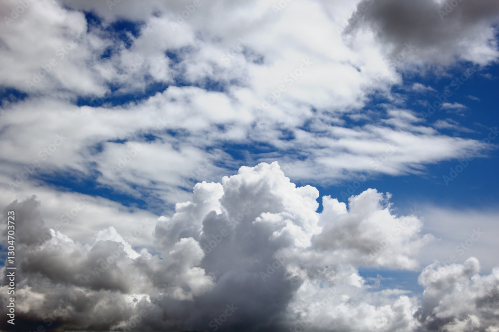 white clouds in the blue sky