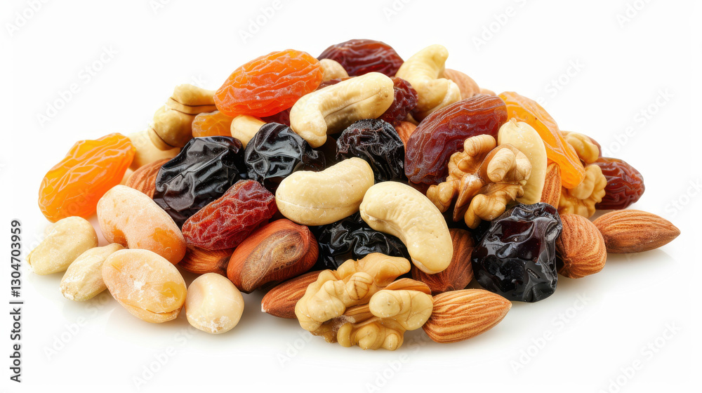 dried fruits and nuts isolated on white dried fruits and nuts isolated on white