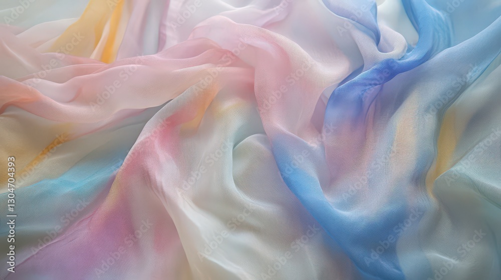 Obraz premium Pastel Ombre Sheer Fabric Draped Softly