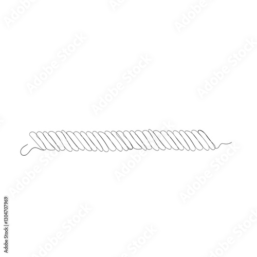 continuous line drawing doodle a rope icon