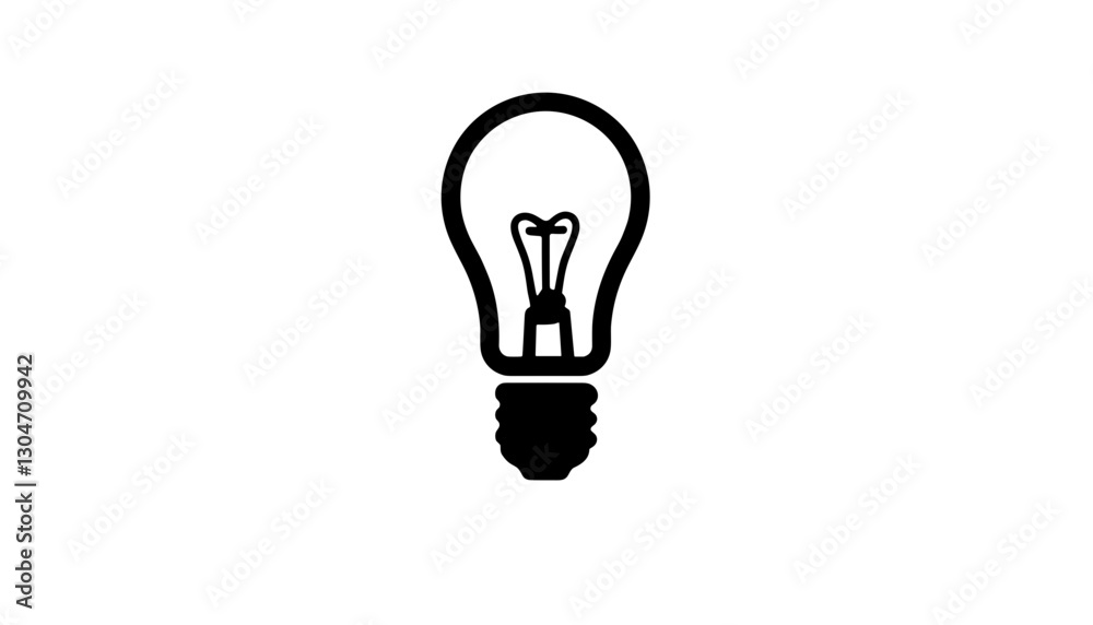 Light bulb icon on white background Light bulb icon on white background
