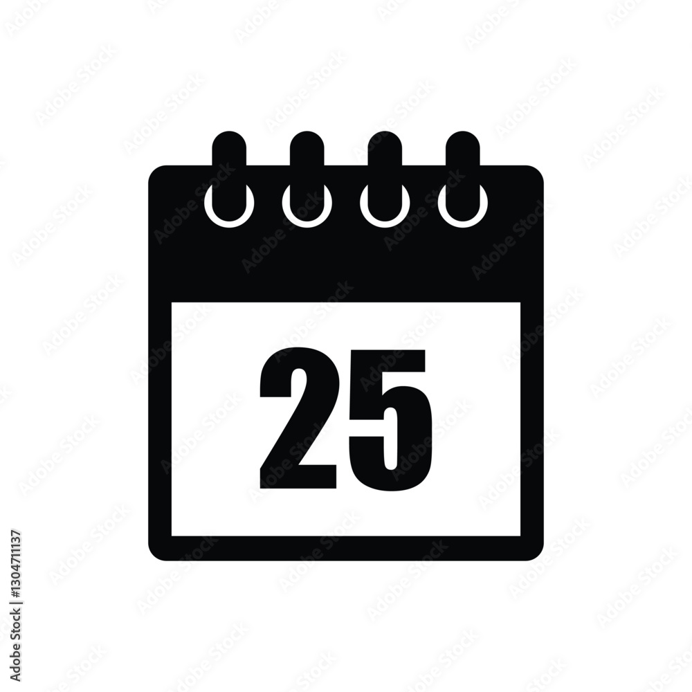 calender icon, 25 calender icon with white background calender icon, 25 calender icon with white background