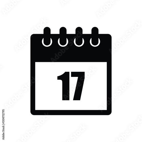 calender icon, 17 calender icon with white background