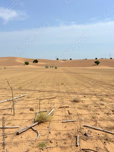 The parched fields
