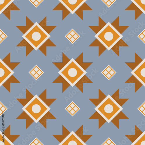 Nordic folk jacquard seamless pattern. Cozy warm traditional print for home decor. Cute trendy minimal snowflake and diamond ornamental pattern for trendy textile design.