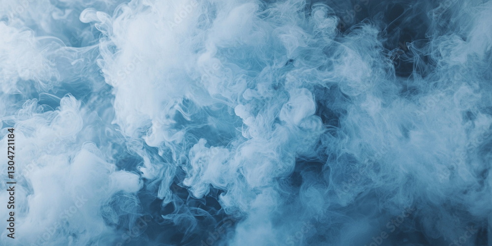 Abstract sky blue background. Large clouds of smoke, close-up Abstract sky blue background. Large clouds of smoke, close-up