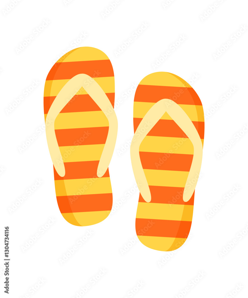 Slipper flip flop cartoon illustration summer clipart Slipper flip flop cartoon illustration summer clipart