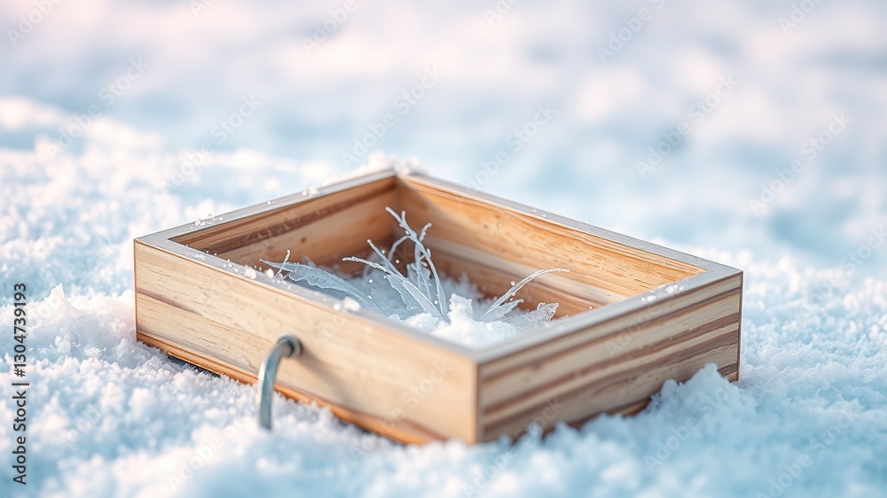 Obraz premium Frozen Drawer Box - Subtle Wind & Frost Patterns