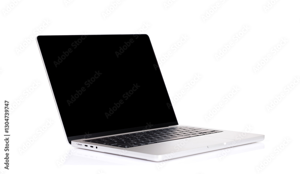 Laptop with a blank screen isolated on a white background Laptop with a blank screen isolated on a white background