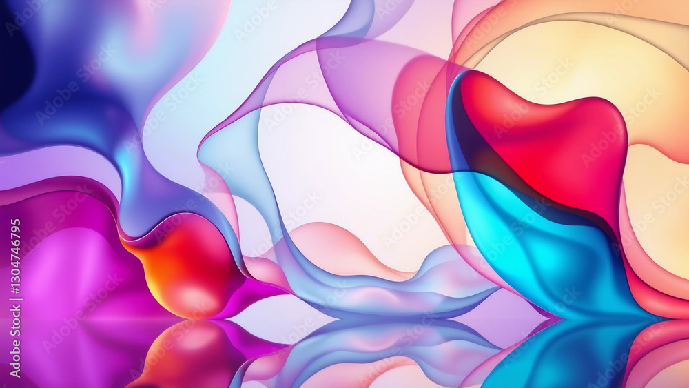 Fototapeta premium A vibrant abstract background featuring flowing, colorful waves that create a dynamic and visually appealing composition. Perfect for creative designs and modern aesthetics.