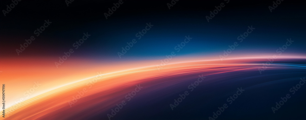 Obraz premium Modern gradient background with blue and orange hues, vibrant abstract layout with sleek transitions, ideal for artistic visuals and inspiration.