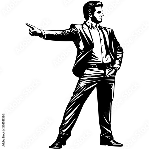 business man with suite isolated on white background 