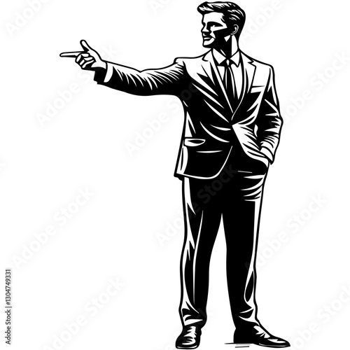 business man with suite isolated on white background 