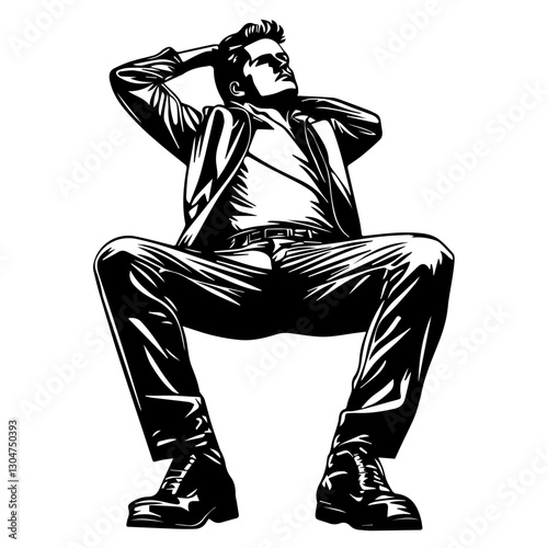 business man with suite isolated on white background 