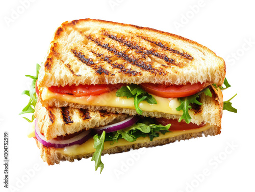 Grilled sandwich delight kitchen food isolated on transparent background png