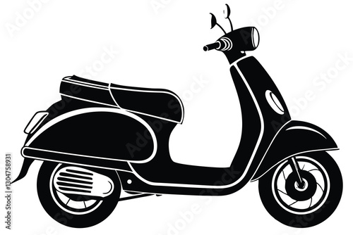 scooter silhouette vector illustration