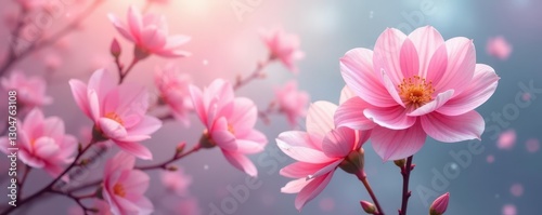 Swirling pastel blooms, soft focus, ethereal feel, macro, flowers, ethereal
