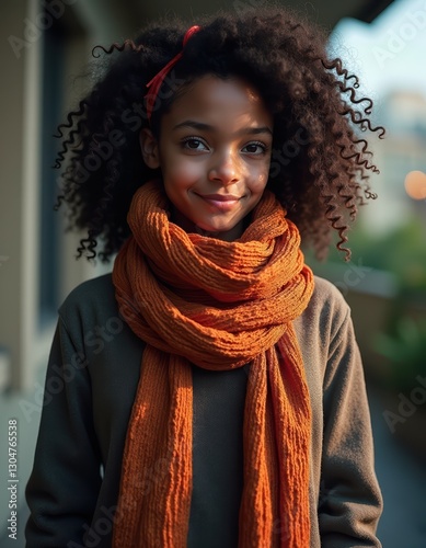 Scarf Featuring Textured Print