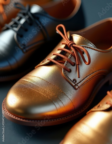 Close-Up of Shoes Featuring Metallic Details