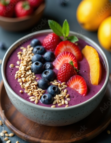 Nutritious Smoothie Bowl With Seeds
