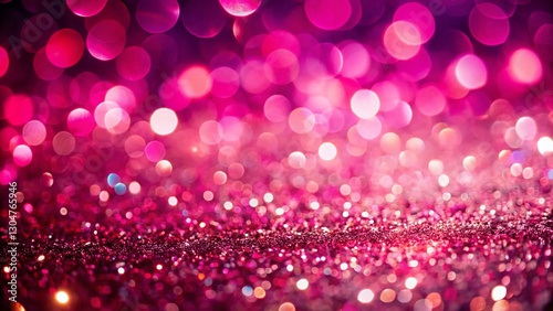Sparkling Pink Glitter Festive Background with Bokeh Lights - Perfect for Holiday Celebrations