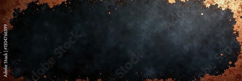 Dark grunge copper texture, bronze accents on black , metal, black