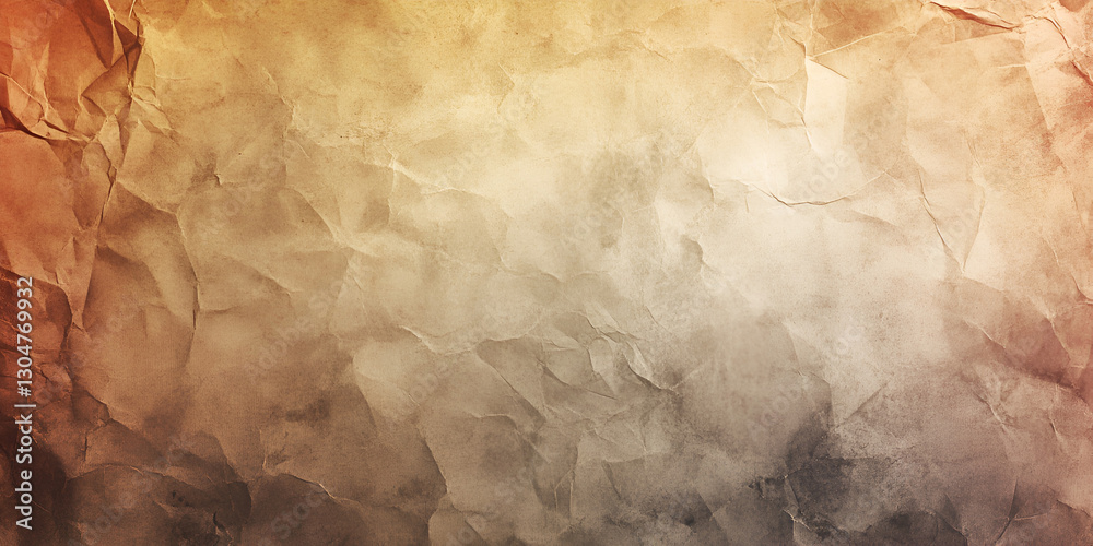 Obraz premium Crumpled Paper Texture in Warm Light